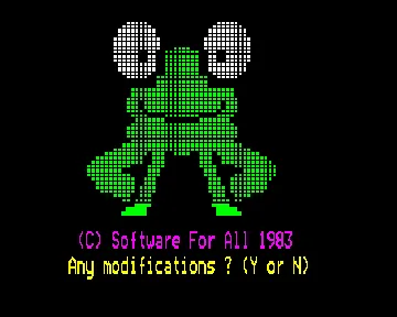 Frog, The (1983)(Software for All)[h TSTH] screen shot title